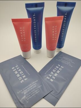 Summer Fridays Lip Balm 2, 2 Jet Mask, & 2 Rich Cushion Cream Bundle